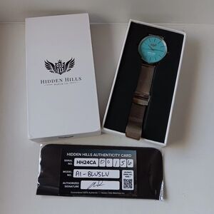 Women's Turquoise Watch with Silver Band